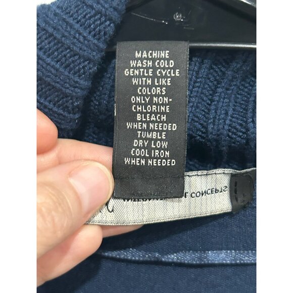 Inc International Concepts Shawl Cardigan Sweater Blue Sz Large Open Front Cozy - Picture 6 of 9